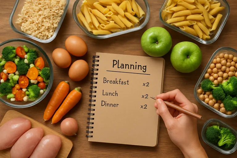 Planning en hoeveelheden voor 2 dagen eten