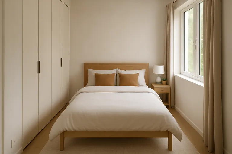 Slim ruimteplan voor kleine slaapkamers