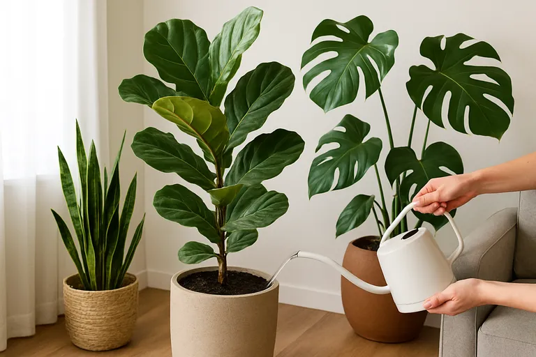 Verzorging en styling van grote planten