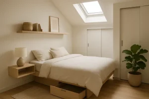 Zo laat je een kleine slaapkamer ruim en rustig aanvoelen