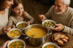Zondagse soep die het hele gezin samenbrengt